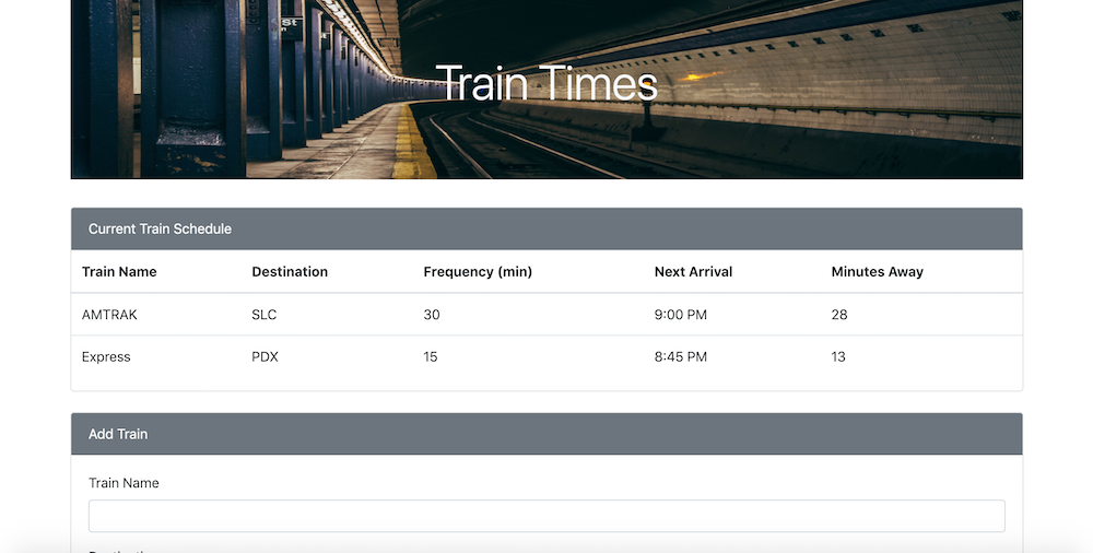 Train Time